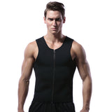 Men's Waist Training Zippered Sauna Vest - Burn Fat & Tone Up Fast!