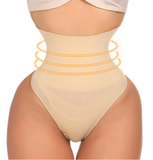 High Waist Body Shaper Thong - Tummy Control Compression Panties