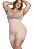 Plus Size Full Body Shaper with Zipper - Slimming Bodysuit with Butt Lifter