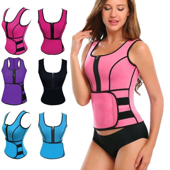 Sauna Slimming Vest Waist Trainer Adjustable Velcro Sweat Trimmer Belt - StabilityPro™