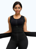 Premium Waist Trainer Vest - Double Compression Straps with Supportive Zipper!