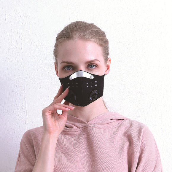 Women's Velcro Face Mask - With Breathing Valve & No Ear Tugging