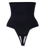 High Waist Body Shaper Thong - Tummy Control Compression Panties