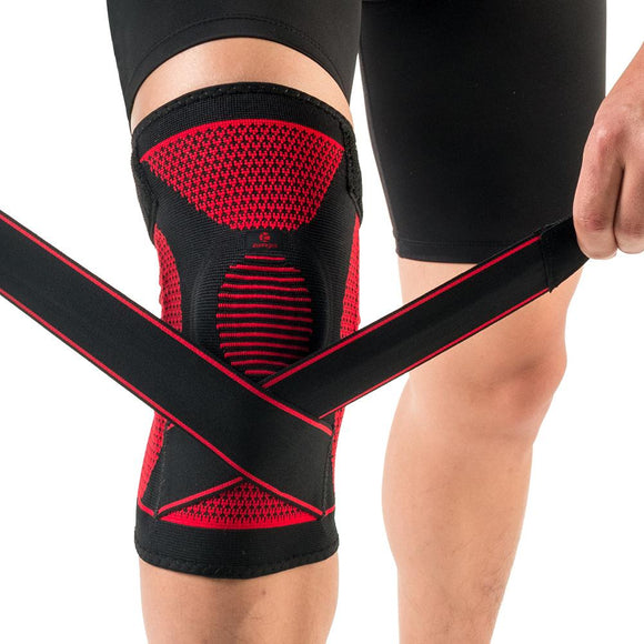 Knee Brace Compression Sleeve with Patella Stabilizer & Adjustable Straps