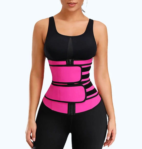 Premium Waist Trainer - Double Compression Straps with Supportive Zipper!