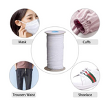 DIY Braided Elastic Sewing Band Cord 100 Yards 3mm - 6mm Wide - BackYourHero