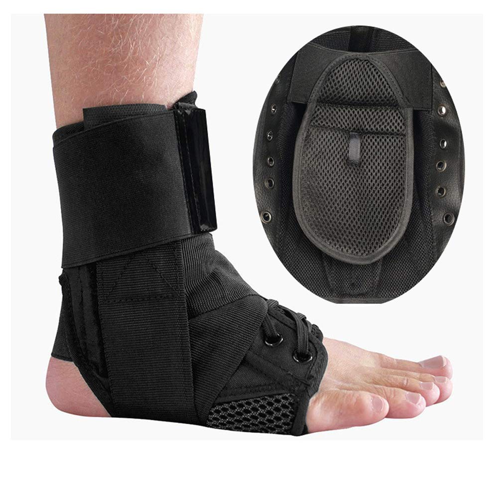 Lace up Ankle Brace Compression Support Wrap with Stabilizer Straps ...