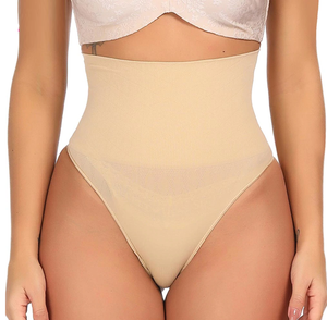 High Waist Body Shaper Thong - Tummy Control Compression Panties