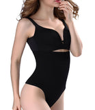 High Waist Body Shaper Thong - Tummy Control Compression Panties