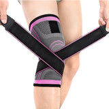 Knee Brace Compression Sleeve with Patella Stability Straps