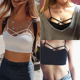 Sexy Criss Cross Bralette Seamless Cami Bra Tank Top