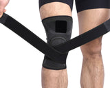 Knee Brace Compression Sleeve with Patella Stability Straps