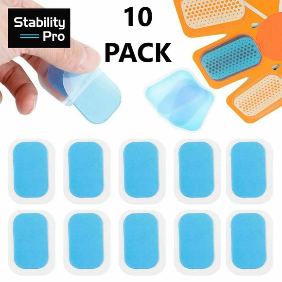 Replacement Gel Pads 10 Pack for Electric Abs Muscle Stimulator Devices