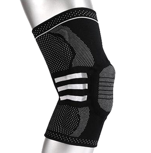 Compression Knee Sleeve Brace with Silicone Patella Stabilizer Support