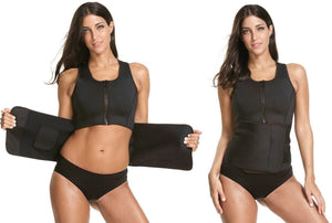 Sauna Slimming Vest Waist Trainer Adjustable Velcro Sweat Trimmer Belt - StabilityPro™