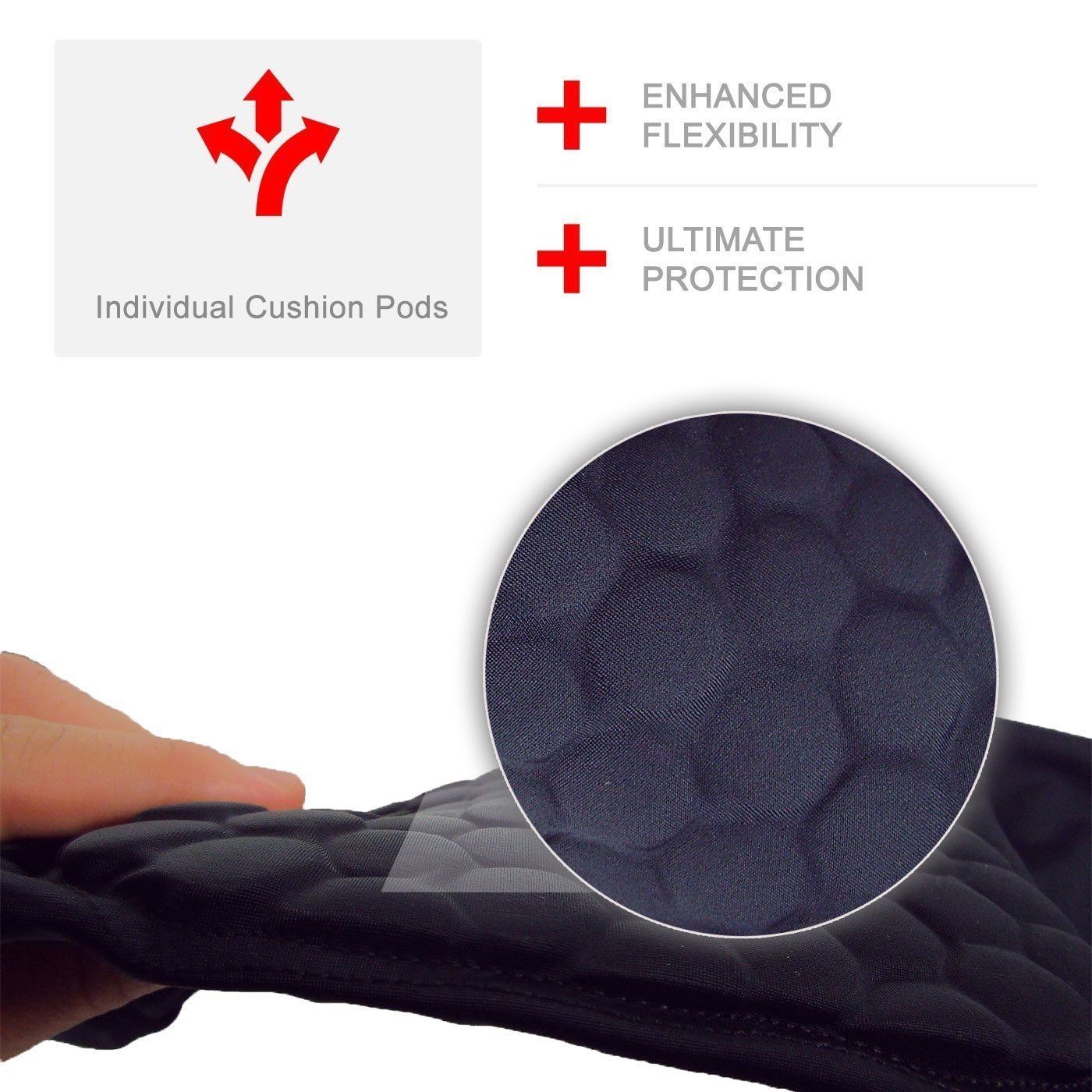 Knee Sleeve Compression Pads Basketball Wrestling Hex Padded Legs ...