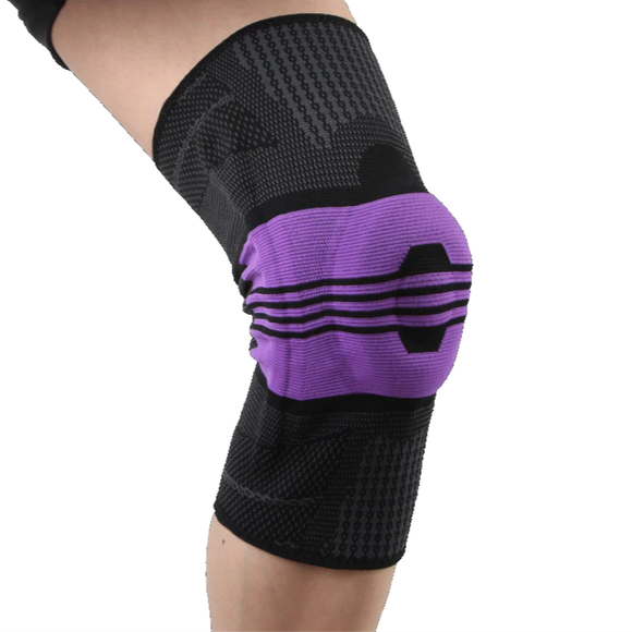 Compression Knee Sleeve Brace with Silicone Patella Stabilizer Support