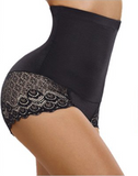 Sexy High Waist Slimming Shaper BoyShort with Lace Butt Lifter