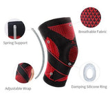Knee Brace Compression Sleeve with Patella Stabilizer & Adjustable Straps