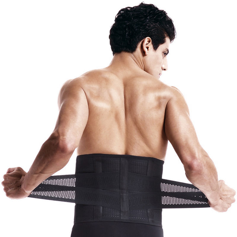 Lumbar Back Brace for Lower Back Pain & Support w/ Compression Straps ...