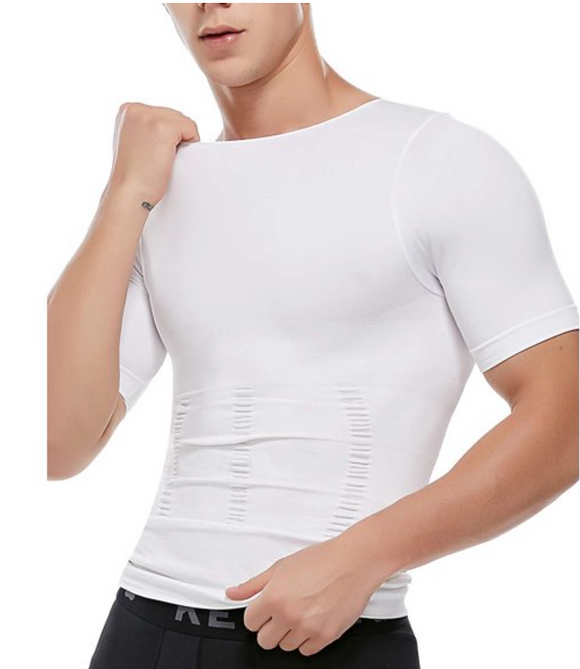 Men's Belly Shaper Shirt ~ Great For Work & Gym Attire!